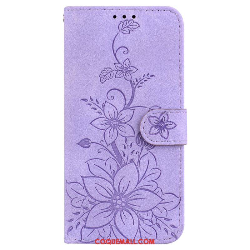 Housse Samsung Galaxy A15 Motif Floral à Lanière