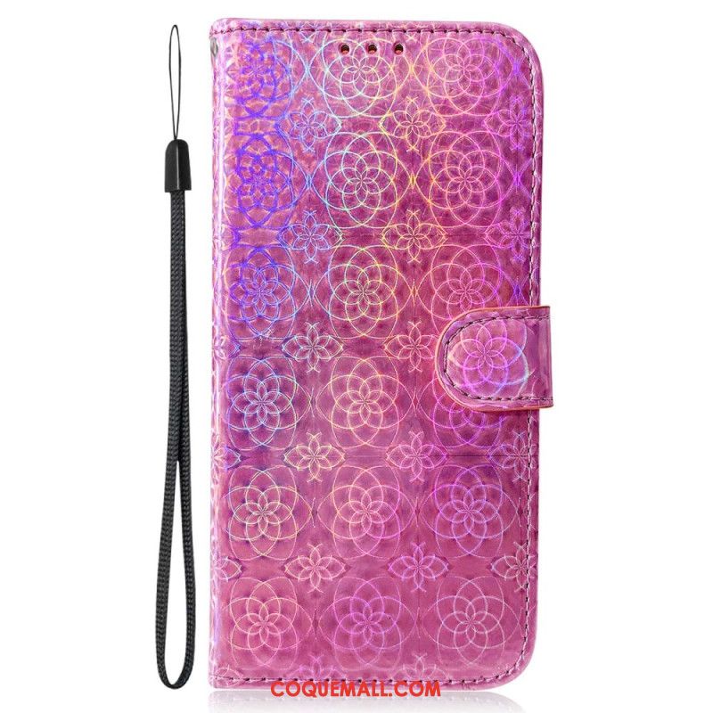 Housse Samsung Galaxy A15 Style Disco à Lanière