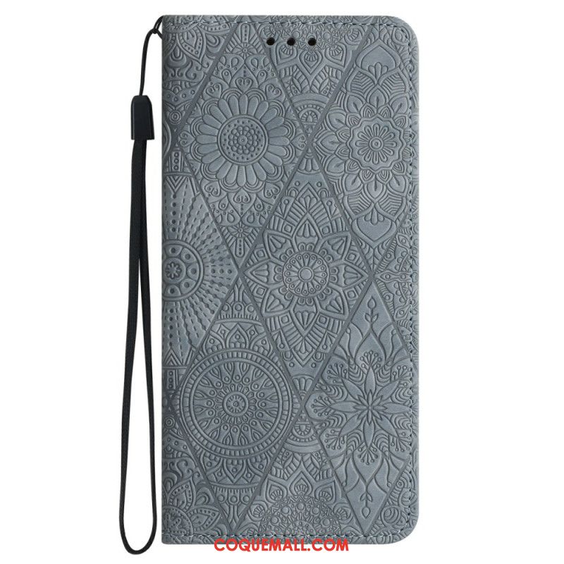 Housse Samsung Galaxy A16 4G / 5G Motif Floral et Lanière