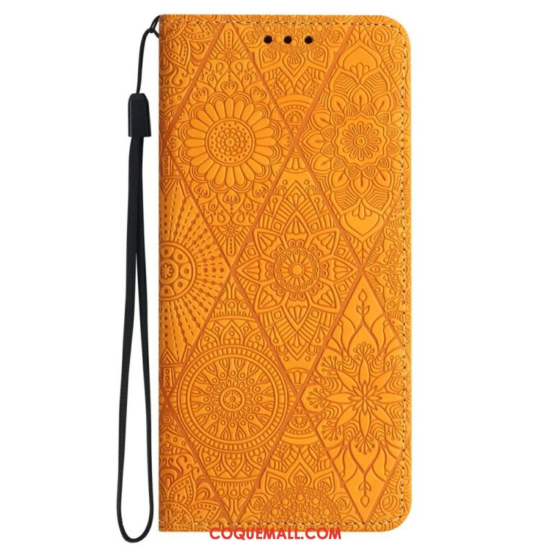 Housse Samsung Galaxy A16 4G / 5G Motif Floral et Lanière