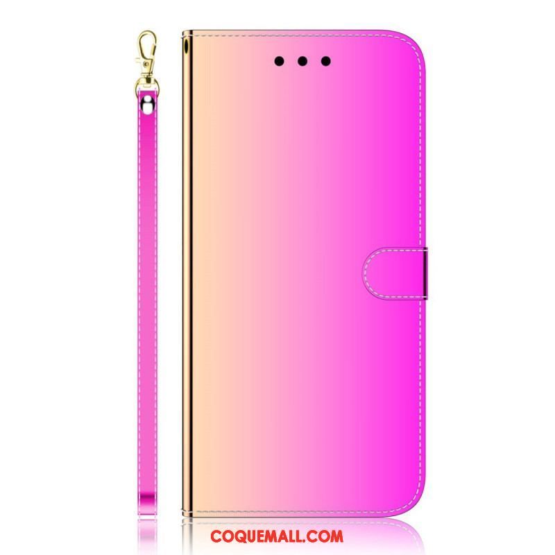 Housse Samsung Galaxy A53 5G Simili Cuir Couverture Miroir