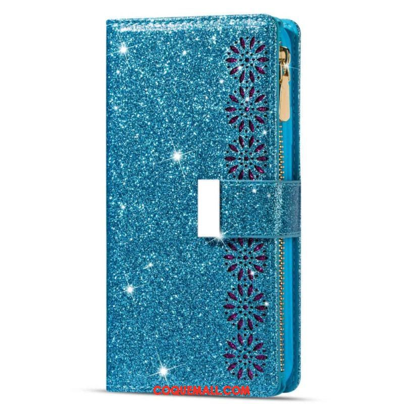 Housse Samsung Galaxy A54 5G Paillettes Portefeuille