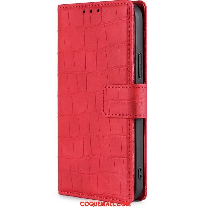 Housse Samsung Galaxy M13 Style Peau de Crocodile