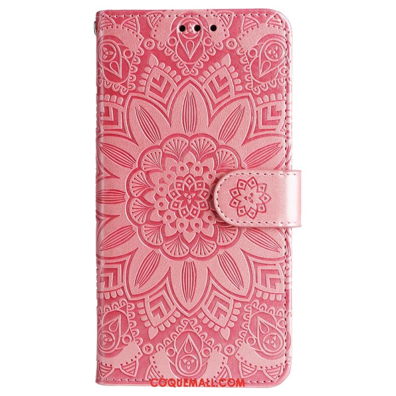 Housse Samsung Galaxy M55 5G Mandala avec Lanière