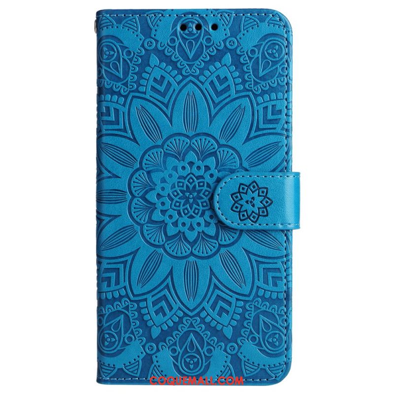 Housse Samsung Galaxy M55 5G Mandala avec Lanière