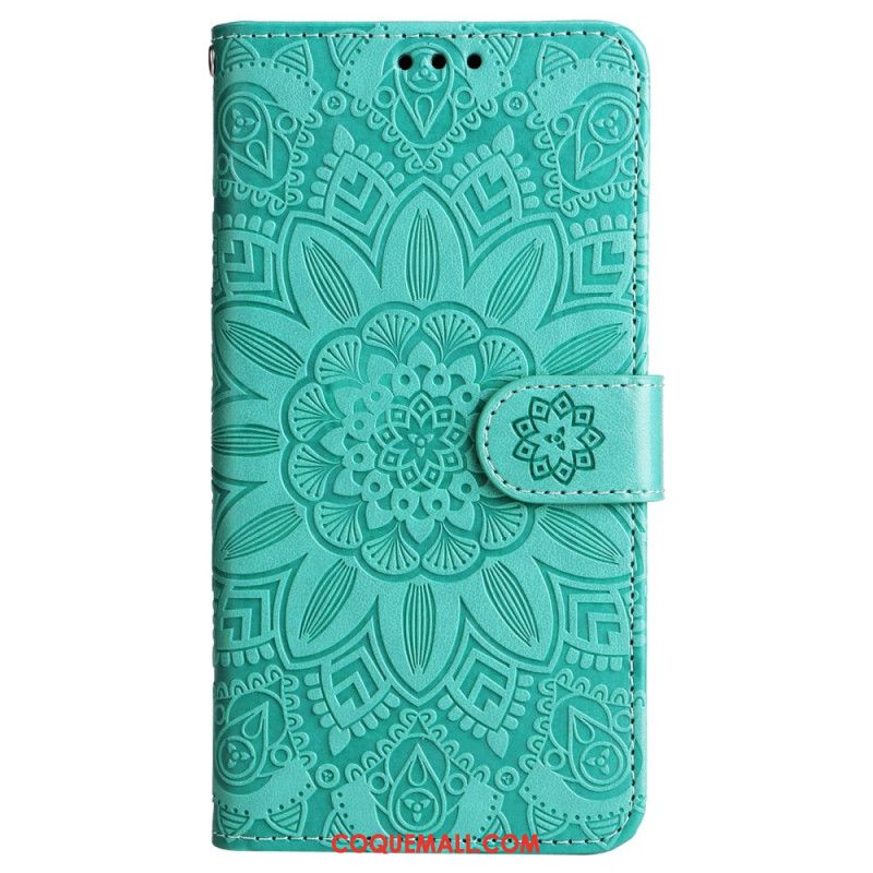 Housse Samsung Galaxy M55 5G Mandala avec Lanière