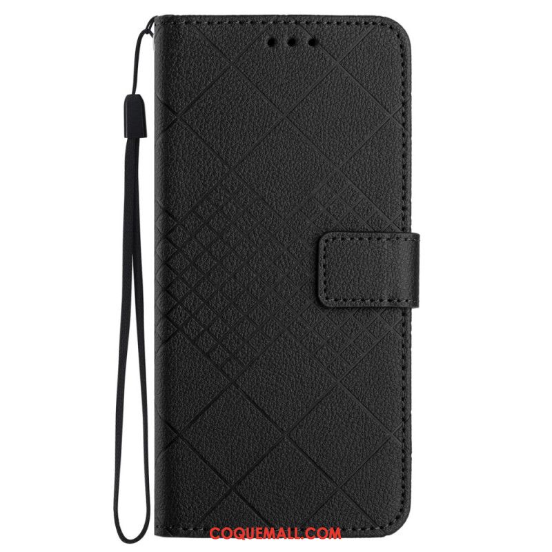 Housse Samsung Galaxy M55 5G Texture Litchi Losanges