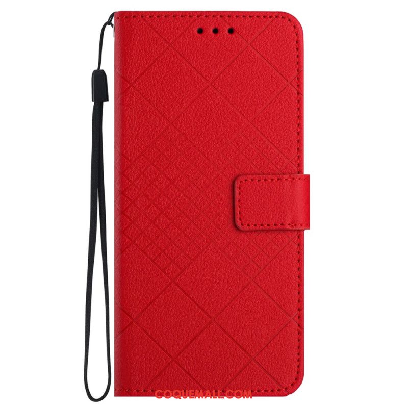 Housse Samsung Galaxy M55 5G Texture Litchi Losanges