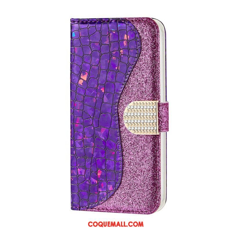 Housse Samsung Galaxy Note 20 Croco Diamants