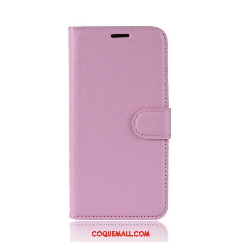 Housse Samsung Galaxy S20 FE Simili Cuir Litchi Classique