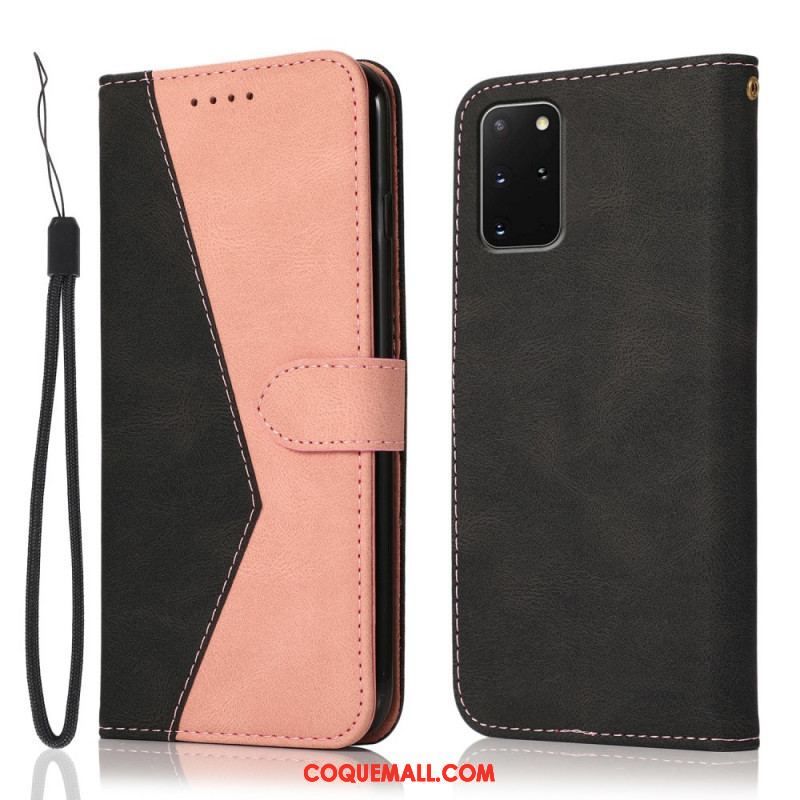 Housse Samsung Galaxy S20 Plus / S20 Plus 5G Simili Cuir Bicolore Triangle