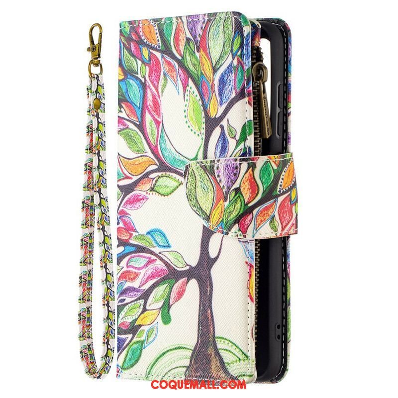 Housse Samsung Galaxy S21 FE Poche Zippée Arbre