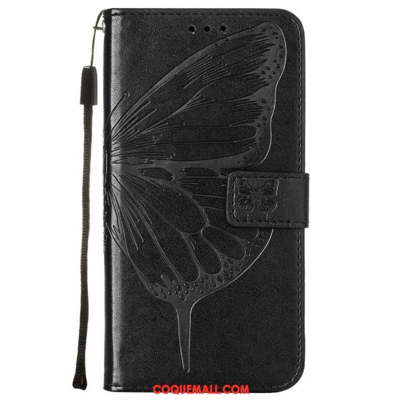 Housse Samsung Galaxy S23 5G Papillon Design avec Lanière