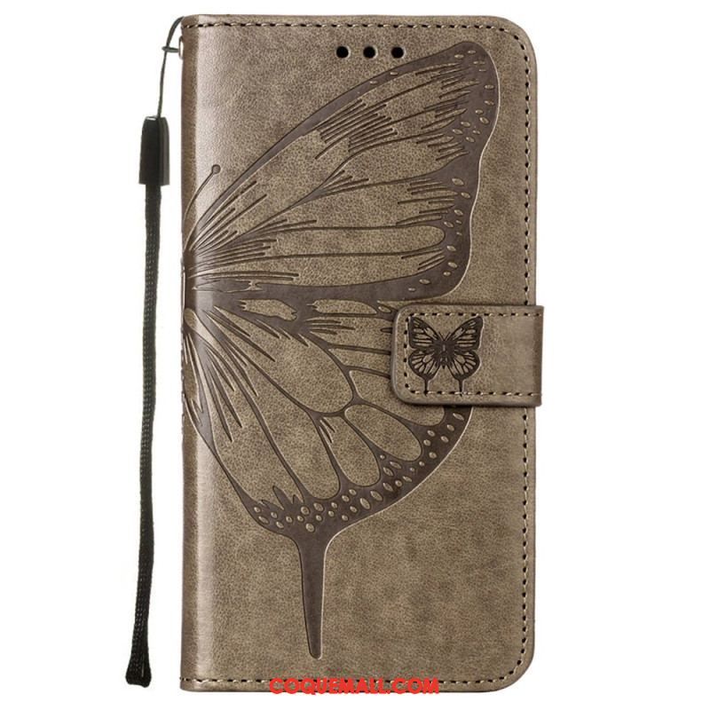 Housse Samsung Galaxy S23 5G Papillon Design avec Lanière