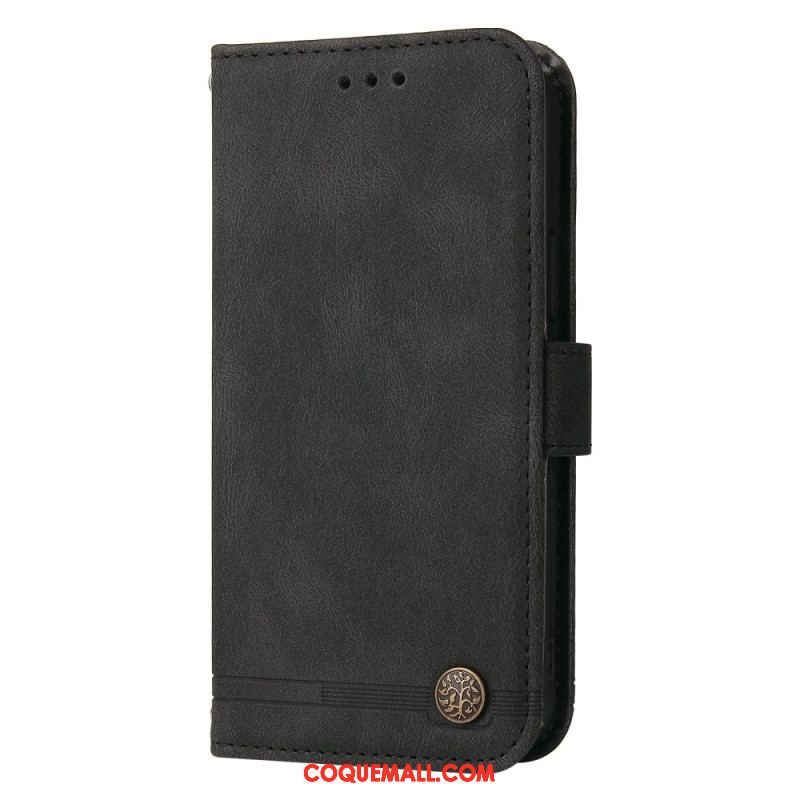 Housse Samsung Galaxy S23 5G Style Cuir avec Rivet Décorati