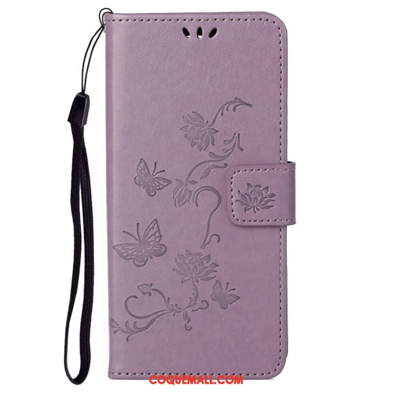 Housse Samsung Galaxy S23 Plus 5G Papillons et Fleurs