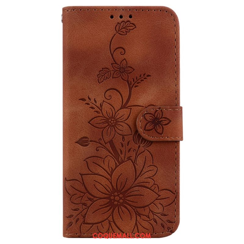 Housse Samsung Galaxy S24 5G Floralie à Lanière