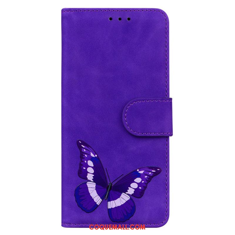 Housse Samsung Galaxy S24 5G Papillon à Lanière