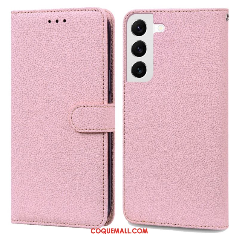 Housse Samsung Galaxy S24 5G Simili Cuir Litchi à Lanière