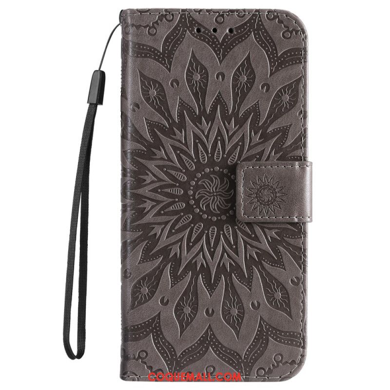 Housse Samsung Galaxy S24 5G Superbe Mandala à Lanière