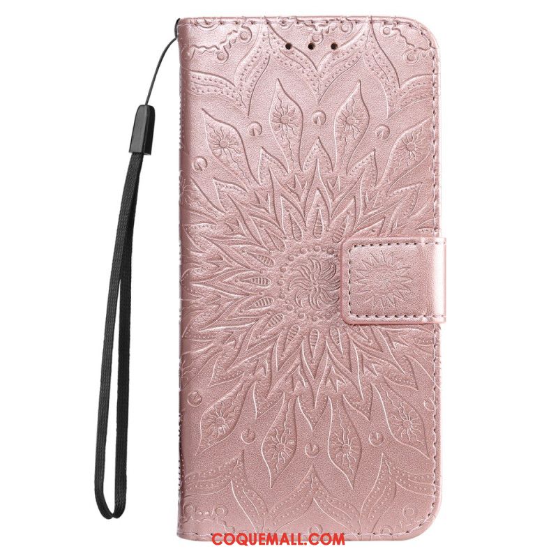 Housse Samsung Galaxy S24 5G Superbe Mandala à Lanière