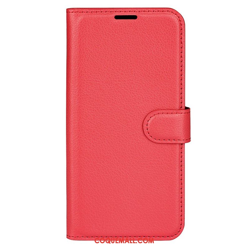 Housse Samsung Galaxy S24 FE Simili Cuir Litchi