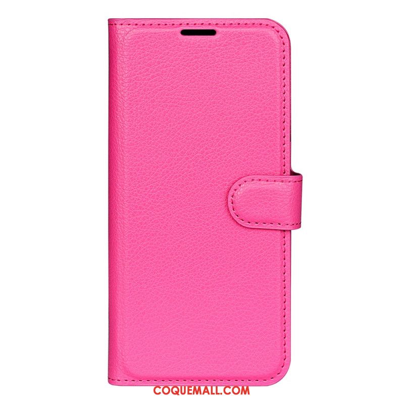 Housse Samsung Galaxy S24 FE Simili Cuir Litchi