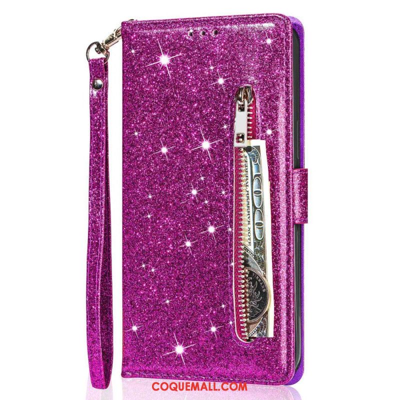 Housse Samsung Galaxy S24 Plus 5G Porte-Monnaie Paillettes