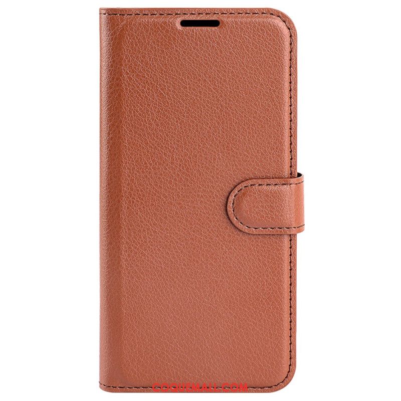 Housse Samsung Galaxy S24 Ultra 5G Simili Cuir Litchi Classique