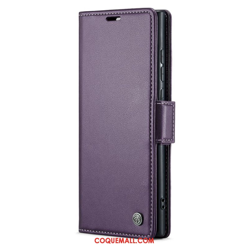 Housse Samsung Galaxy S24 Ultra 5G Texture de Litchi CASEME