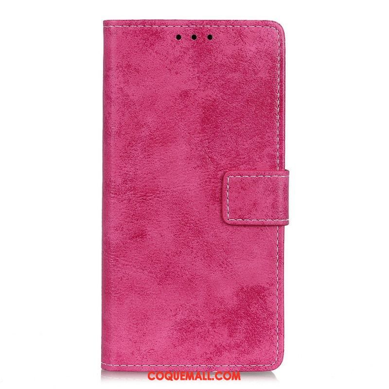 Housse Samsung Galaxy Samsung Galaxy S22 Ultra 5G Effet Cuir Vintage