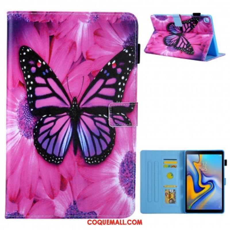 Housse Samsung Galaxy Tab A7 (2020) Papillon Floral