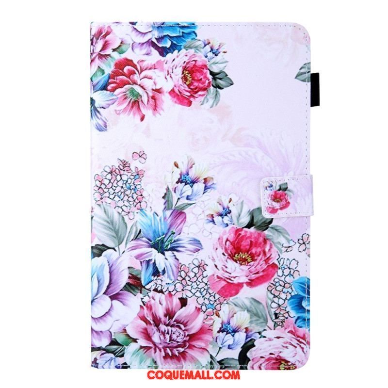 Housse Samsung Galaxy Tab A8 (2021) Design Fleurs