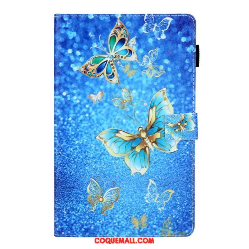 Housse Samsung Galaxy Tab A8 (2021) Papillons Colorés