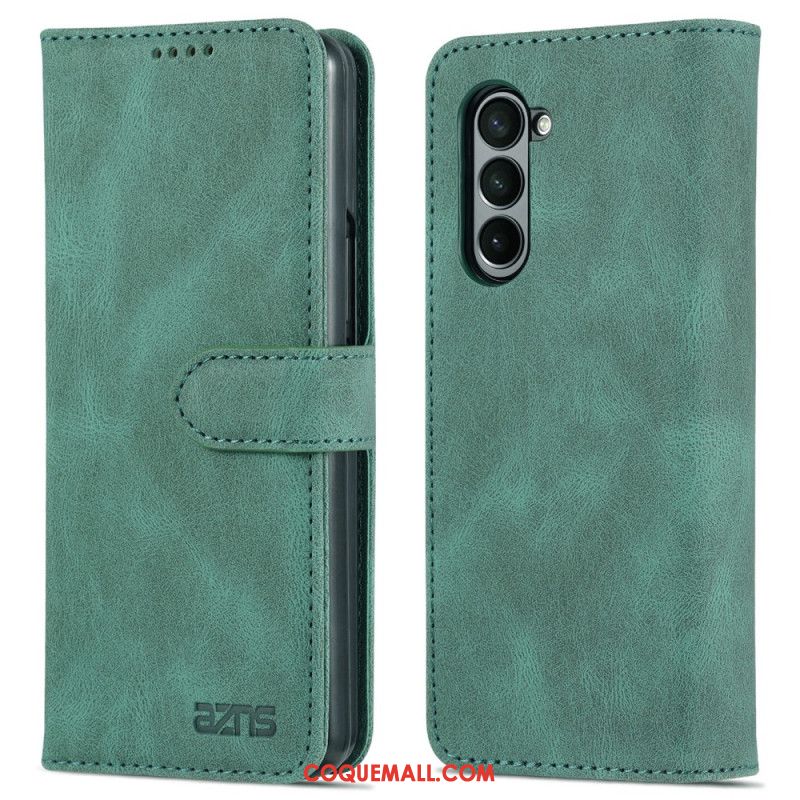 Housse Samsung Galaxy Z Fold 5 Effet Cuir AZNS