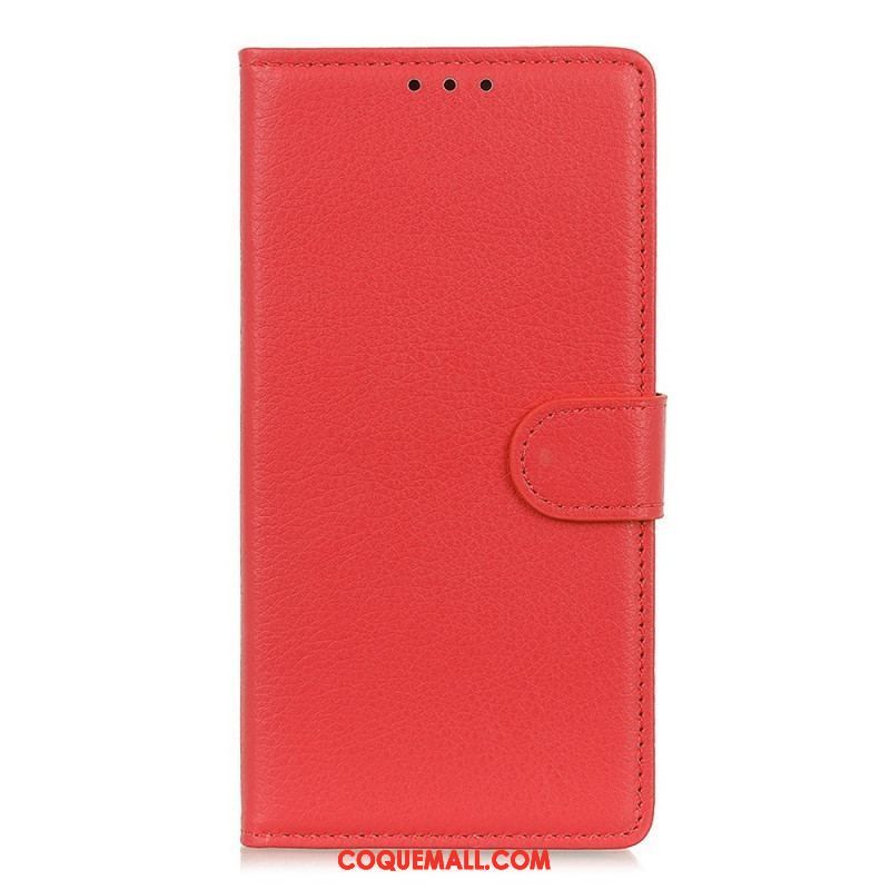 Housse Sony Xperia 1 IV Simili Cuir Litchi Traditionnel