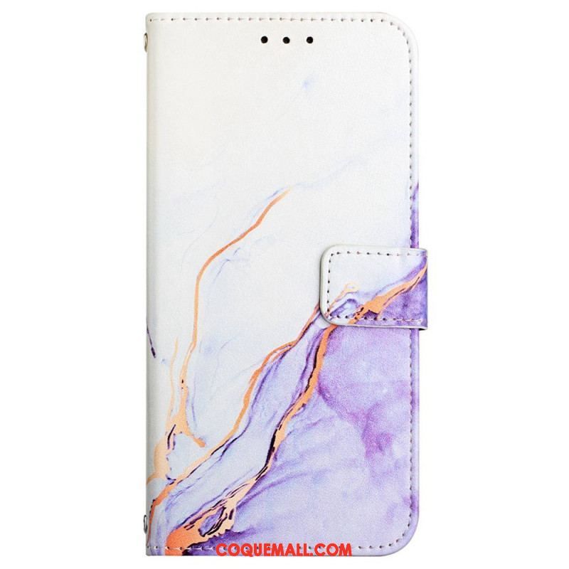 Housse Xiaomi 12 Pro Marbre Aquarelle à Lanière