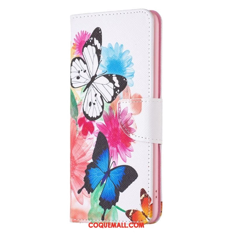 Housse Xiaomi 12T / 12T Pro Papillons et Fleurs Peints