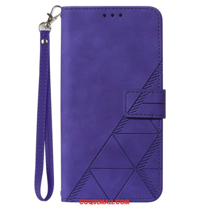 Housse Xiaomi 13 Lite Triangles à Lanière