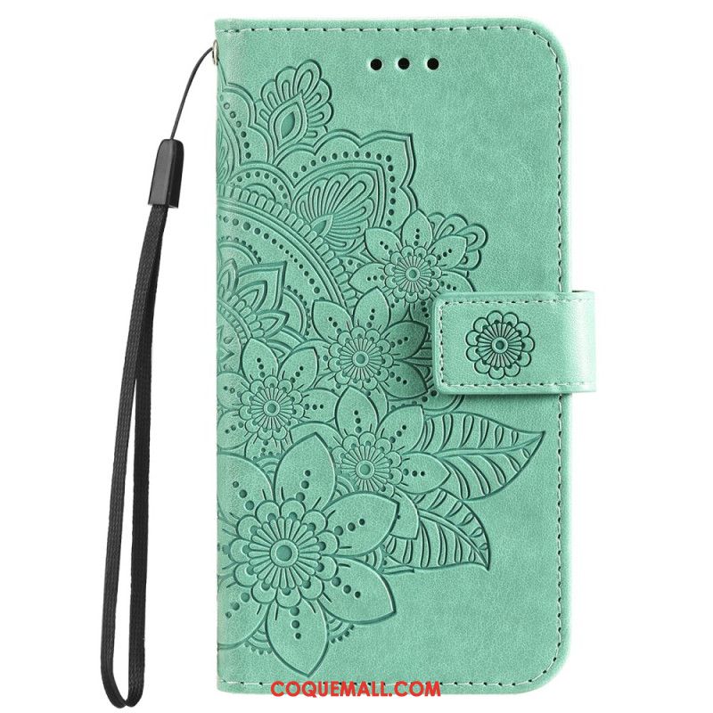 Housse Xiaomi 14 Pro Motif Floral à Lanière