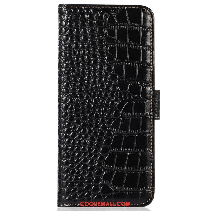 Housse Xiaomi 14 Pro Texture Crocodile avec Blocage RFID