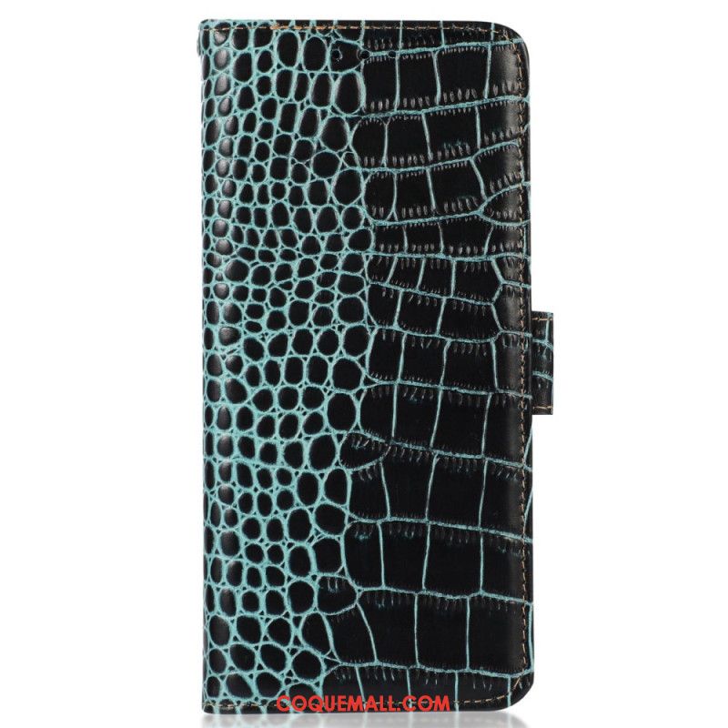 Housse Xiaomi 14 Pro Texture Crocodile avec Blocage RFID