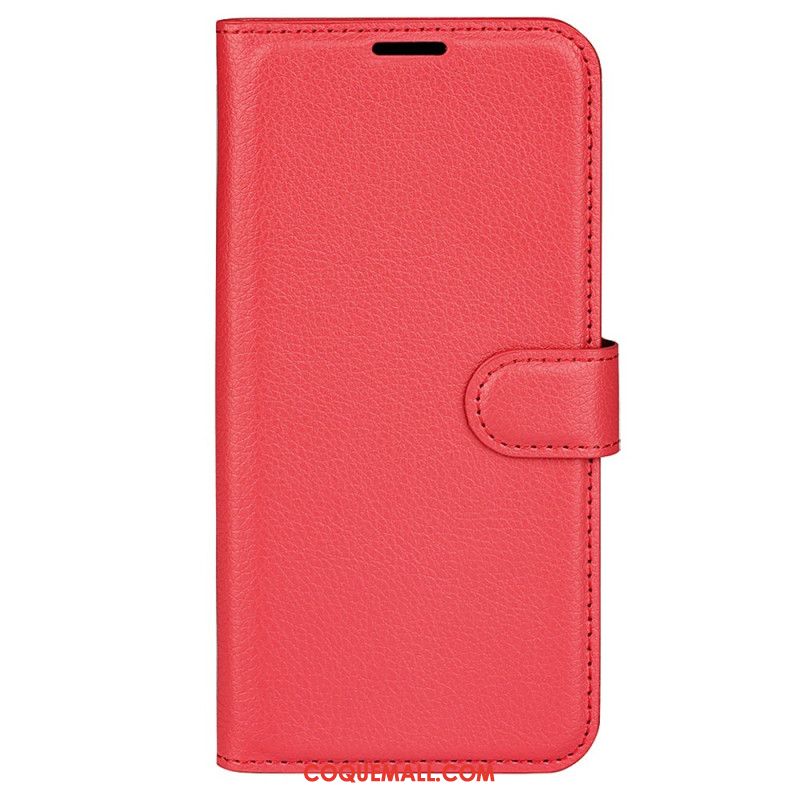 Housse Xiaomi 14 Simili Cuir Litchi Classique