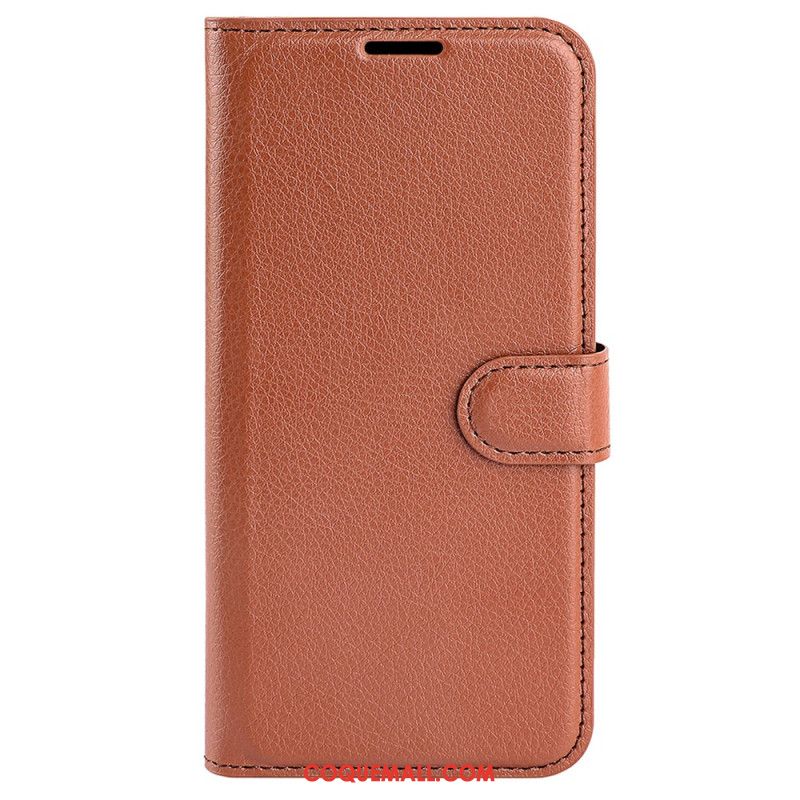 Housse Xiaomi 14 Simili Cuir Litchi Classique