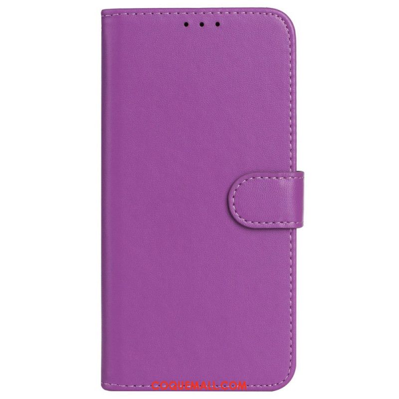 Housse Xiaomi 14T Pro Simili Cuir Uni avec Lanière