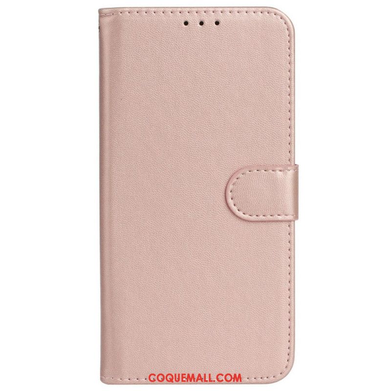 Housse Xiaomi 14T Pro Simili Cuir Uni avec Lanière