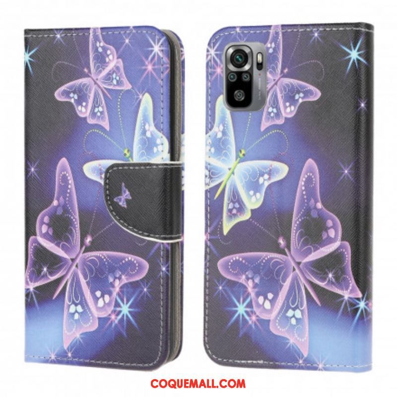 Housse Xiaomi Redmi Note 10/10S/Poco M5s Butterflies