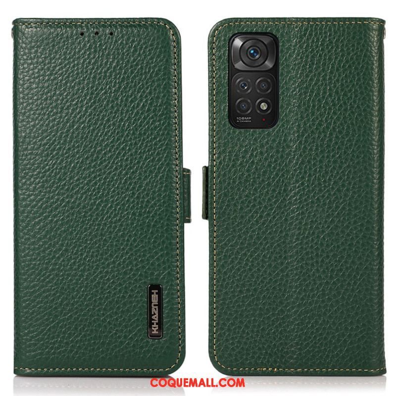 Housse Xiaomi Redmi Note 11 / 11s Cuir Litchi KHAZNEH RFID