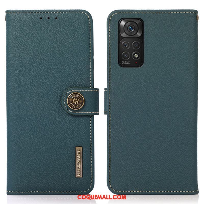 Housse Xiaomi Redmi Note 11 / 11s Cuir Véritable KHAZNEH RFID