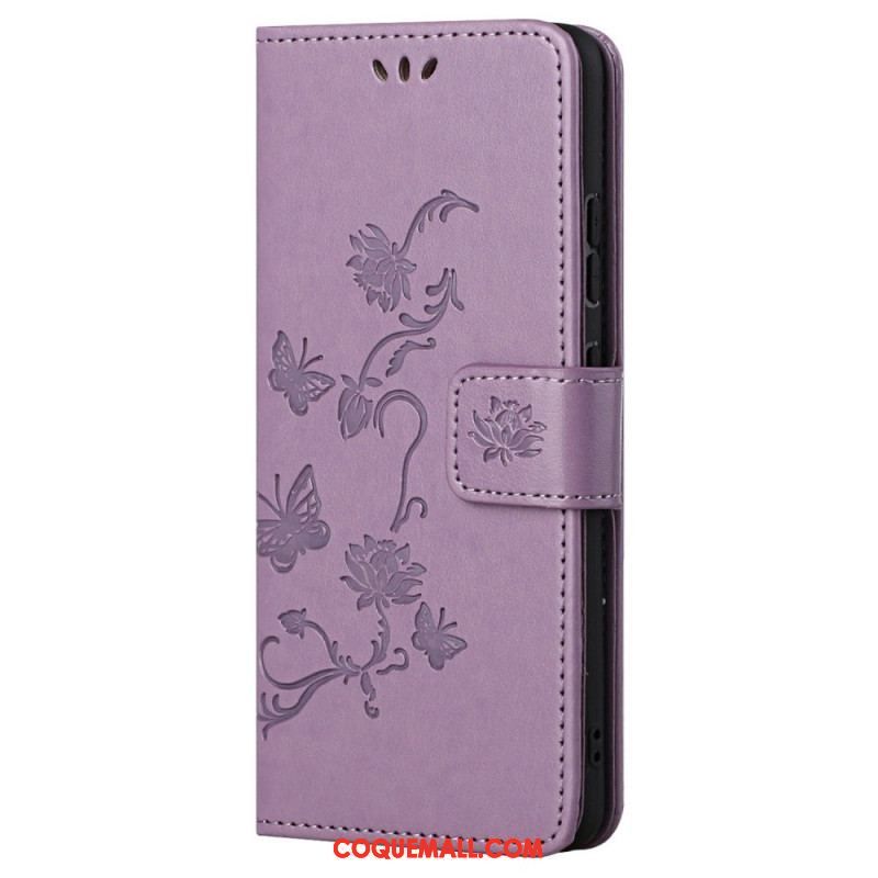 Housse Xiaomi Redmi Note 11 / 11s Fleurs à Lanière